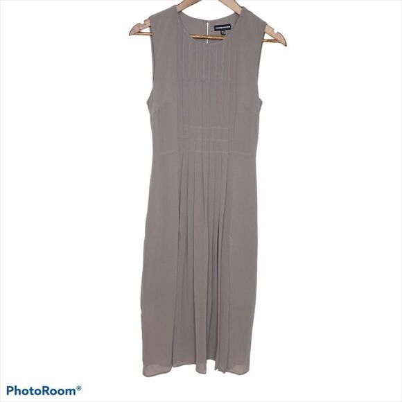 Warehouse Pleated Sleeveless Dress Size 6 - Picture 3 of 12